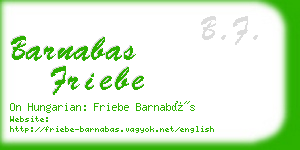 barnabas friebe business card